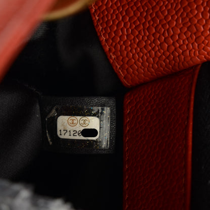 Chanel Caviar Quilted Grand Shopping Tote GST Red 6 of 7