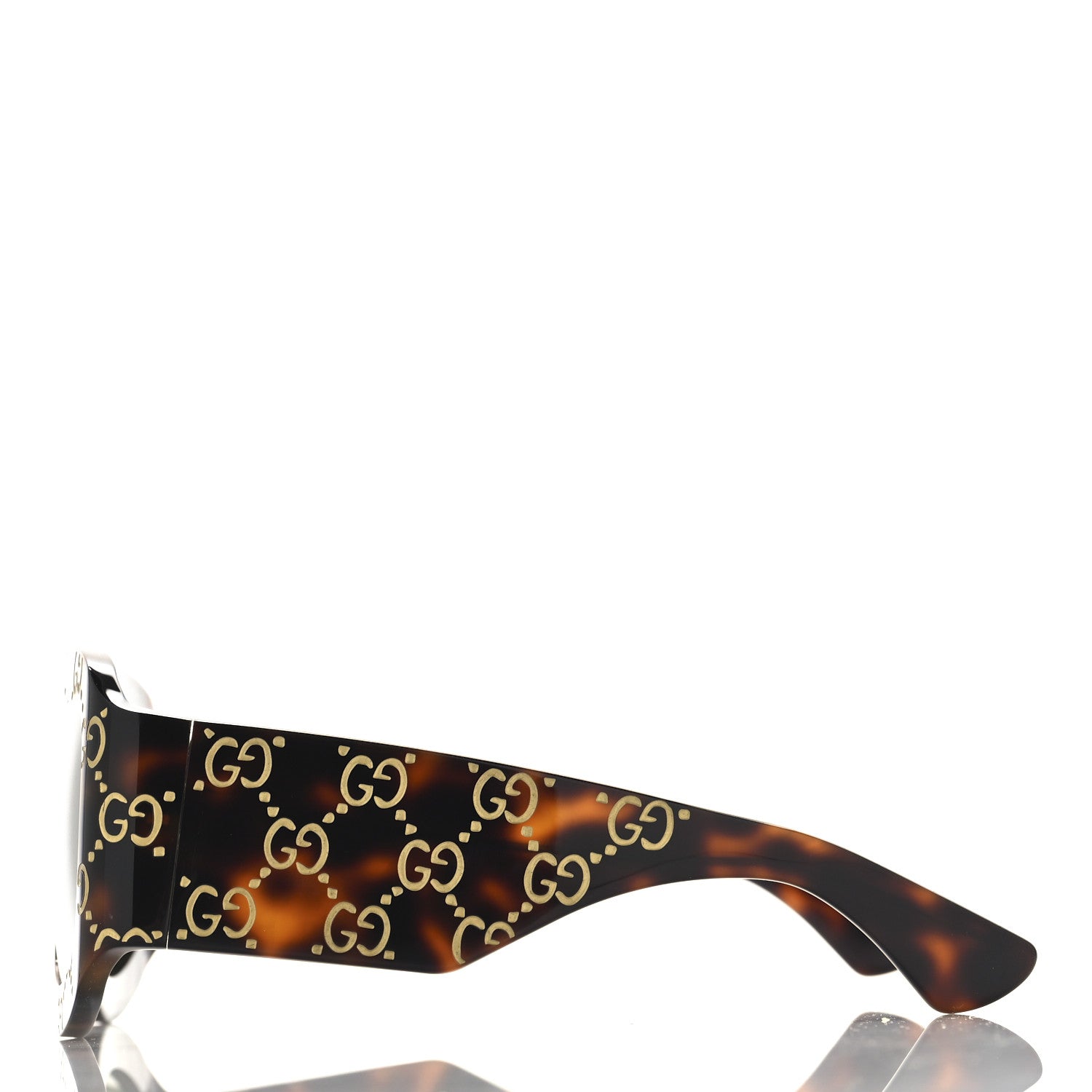 Gucci Acetate Monogram Shield Sunglasses GG0983S Havana 3 of 7