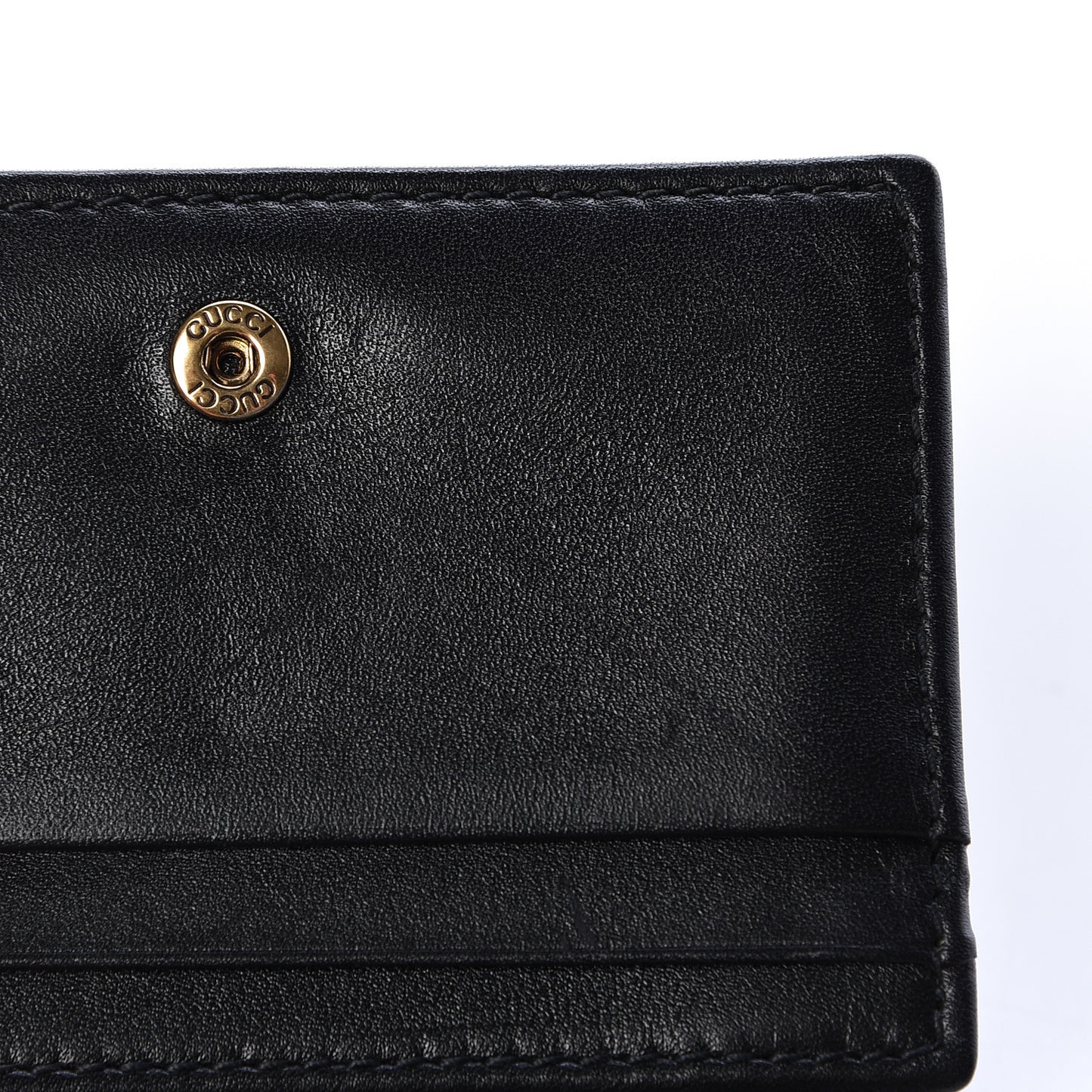 Calfskin Matelasse GG Marmont Card Case Wallet Black