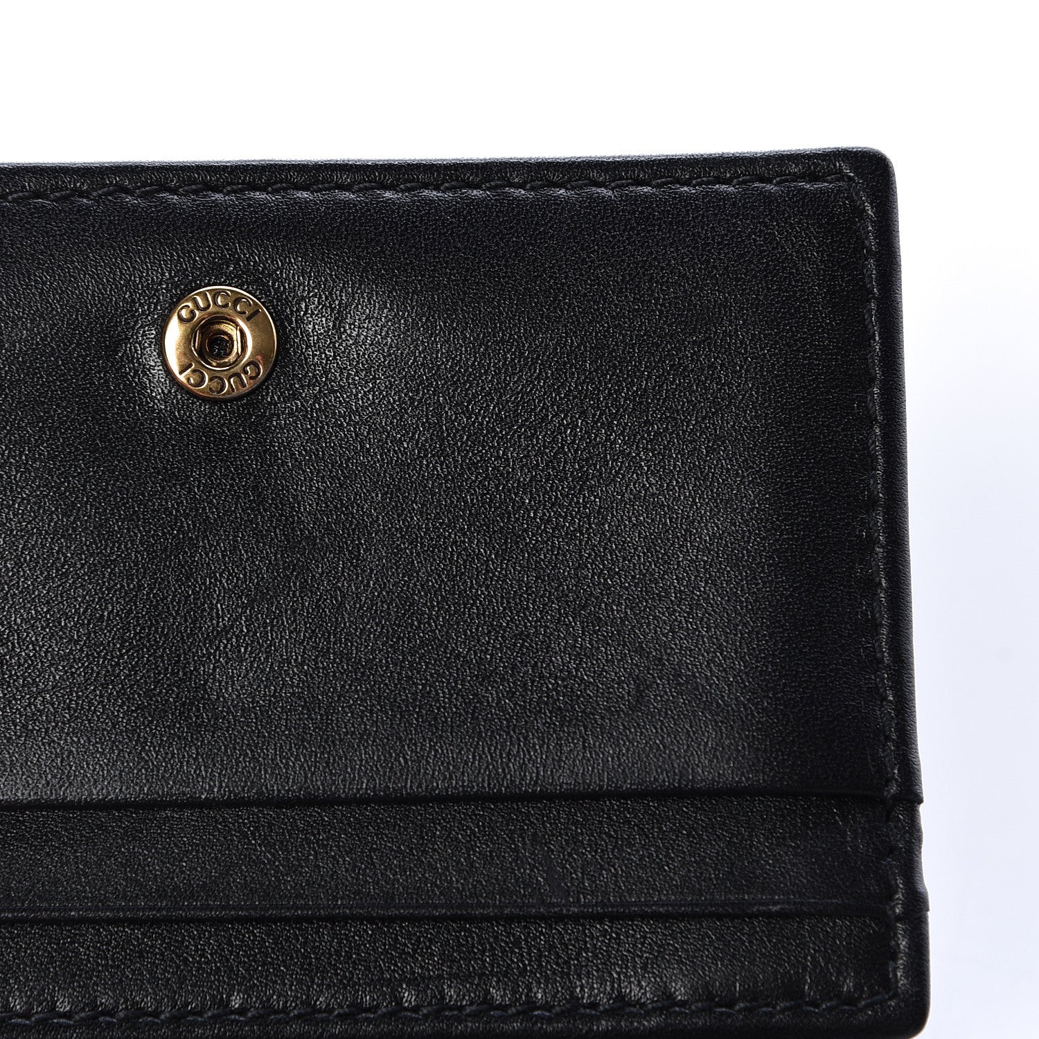 Gucci Calfskin Matelasse GG Marmont Card Case Wallet Black 11 of 12