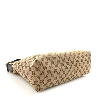 Gucci Monogram Web Medium Flat Messenger Bag Brown 4 of 10