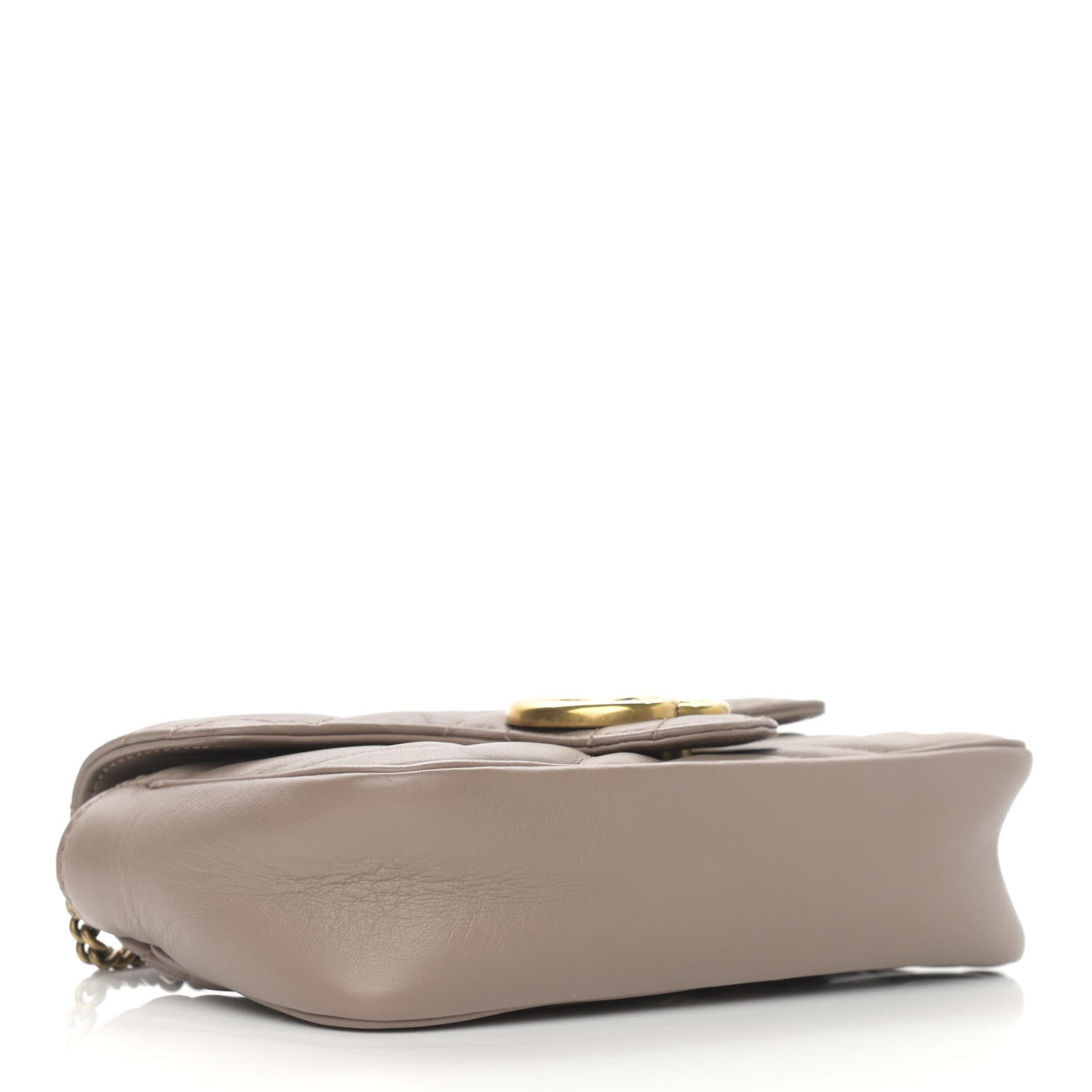 Gucci Calfskin Matelasse Super Mini GG Marmont Shoulder Bag Porcelain Rose 4 of 14