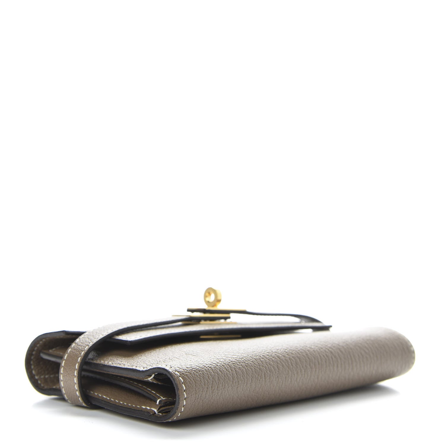 Hermes Chevre Mysore Medium Kelly Wallet Etoupe 4 of 9