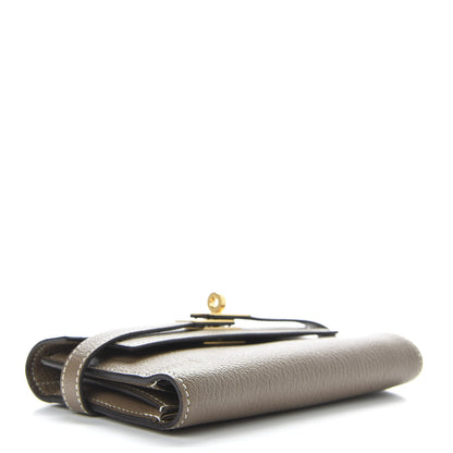 Hermes Chevre Mysore Medium Kelly Wallet Etoupe 4 of 9