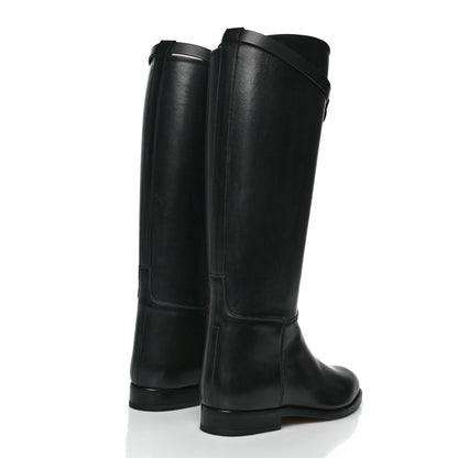 Hermes Box Kelly Jumping Boots 38 Black 4 of 9
