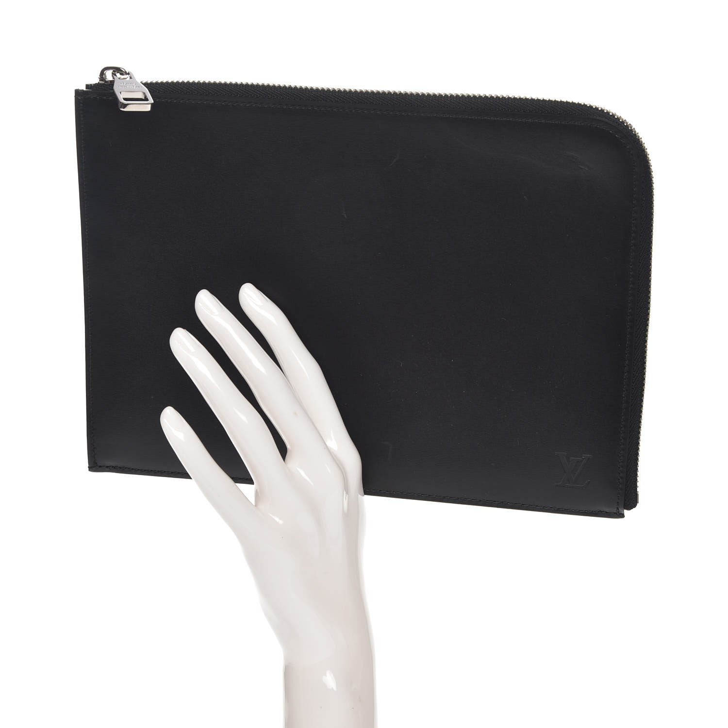 Louis Vuitton Calfskin Souple Pochette Jour PM Black 2 of 6