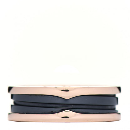 Bulgari 18K Rose Gold Black Ceramic B.Zero1 Two-Band Ring 70 13 1 of 6