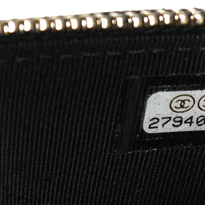 Chanel Iridescent Caviar Quilted Flap Zip Card Holder Black 7 of 10
