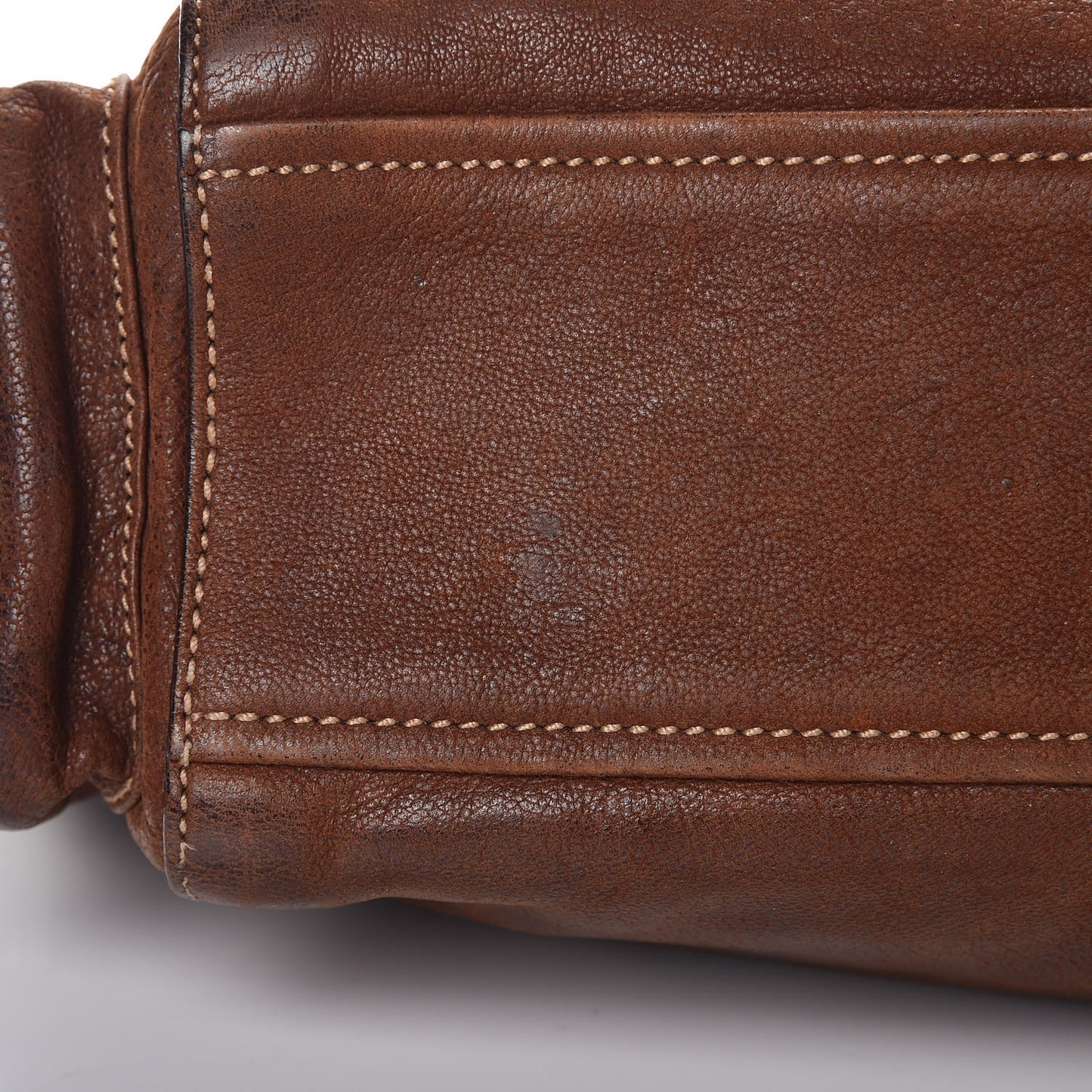 Vitello Antic Easy A Foldover Pushlock Flap Shoulder Bag Bruciato
