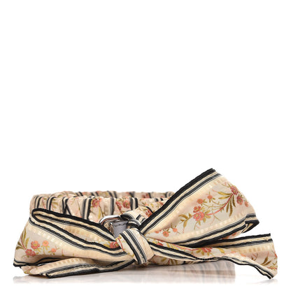 Fendi Calfskin Ribbon Lace Up Floral Strap You Grey White 1 of 4