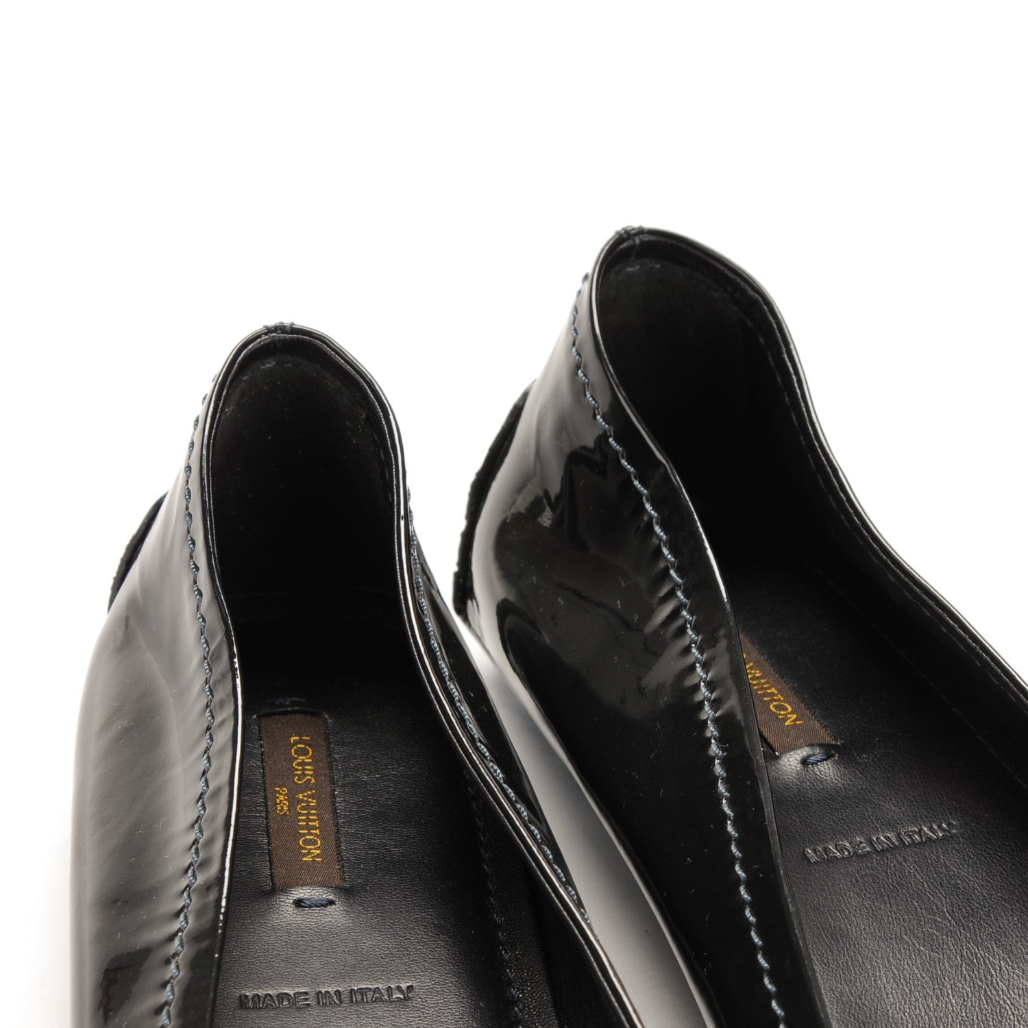Louis Vuitton Patent Calfskin Oxford Ballerina Flats 42 Navy 6 of 7
