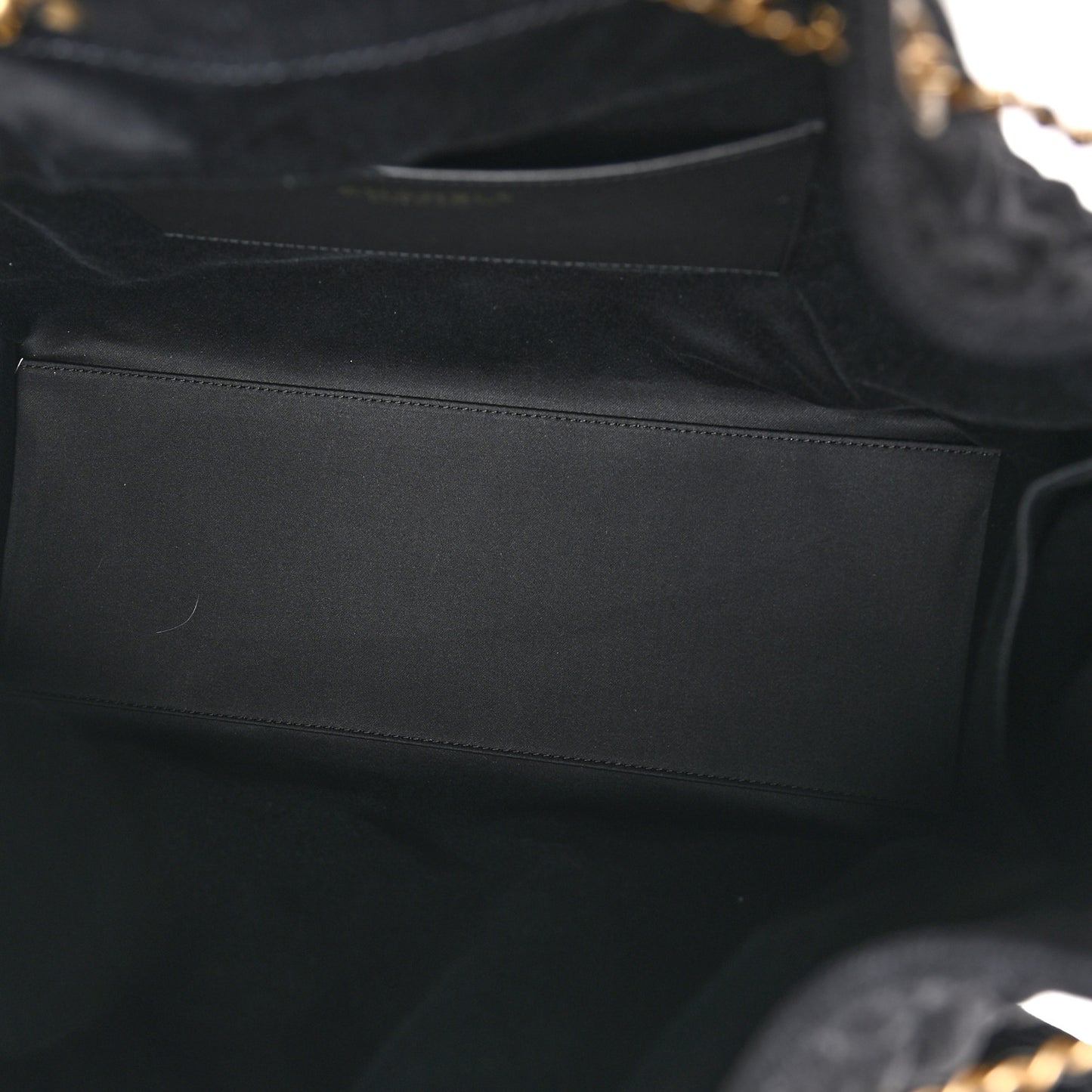 Washed Denim Quilted Large Chanel 25 Handbag Black