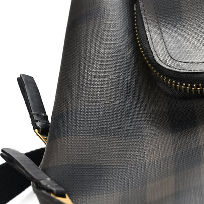 Burberry Smoked Check Backpack Black Brown 12 of 17
