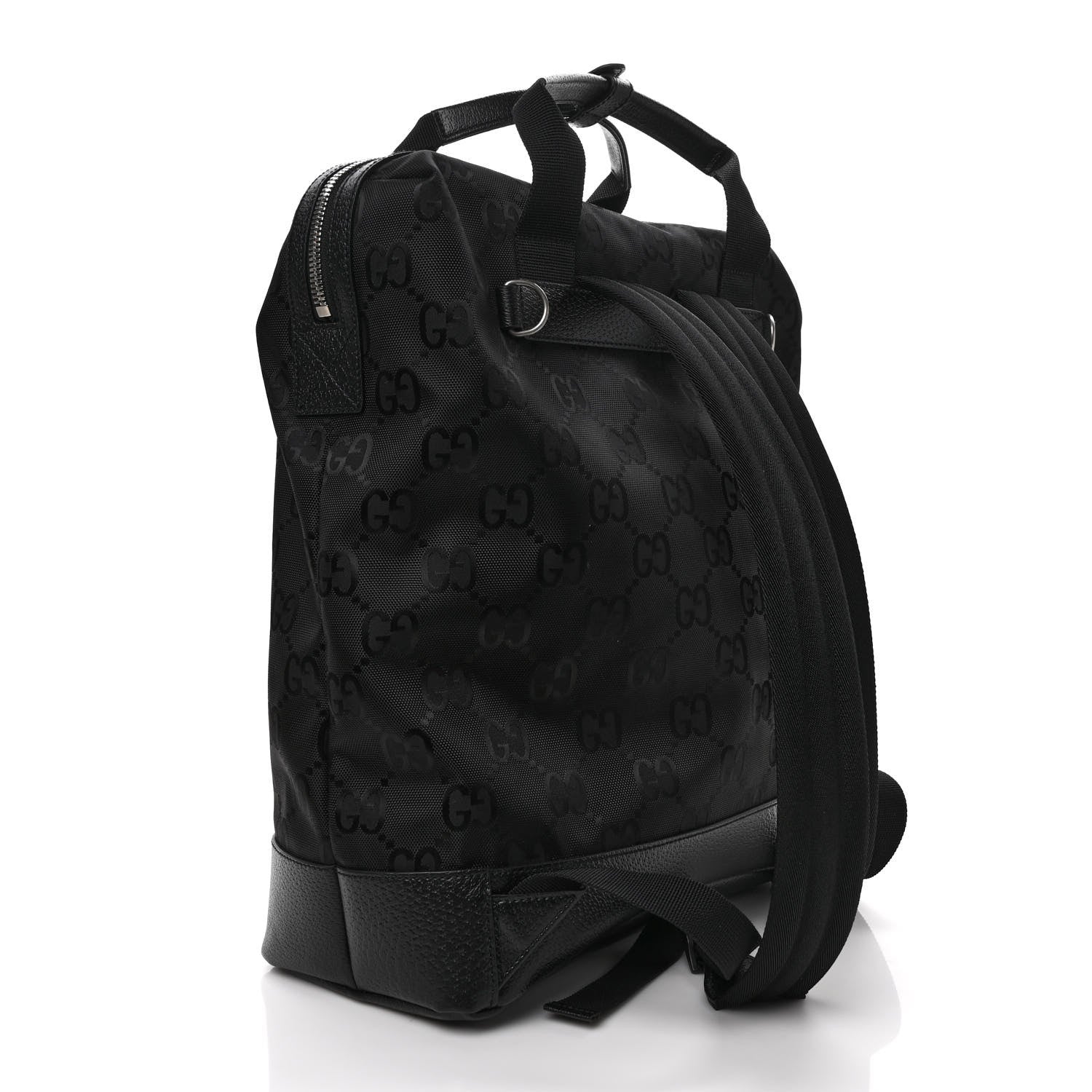 Gucci Econyl Nylon Monogram Off The Grid Tote Backpack Black 3 of 8