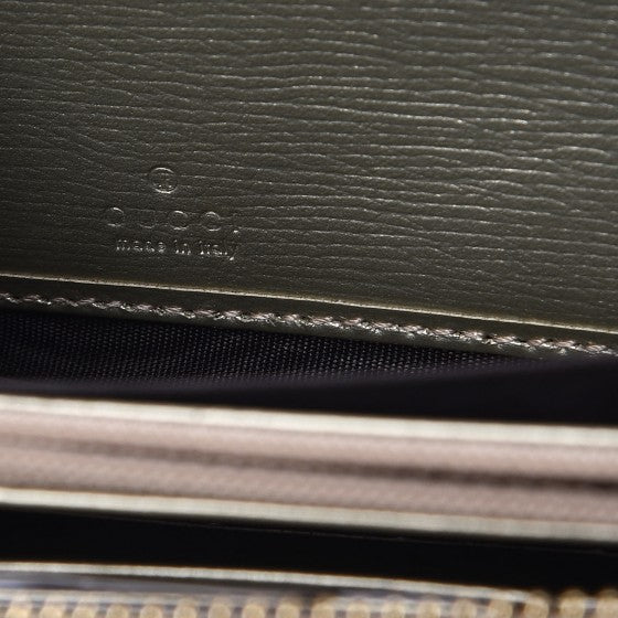 Metallic Shangai Calfskin Blooms Print Zip Around Wallet Gold Multicolor