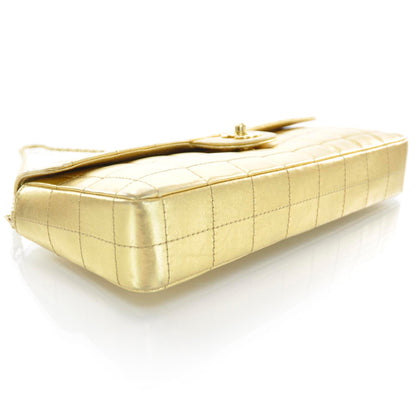 Chanel Lambskin East West Chocolate Bar Flap Gold 4 of 9