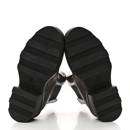Louis Vuitton Patent Monogram LV Beaubourg Ankle Boots 38 Black 5 of 8