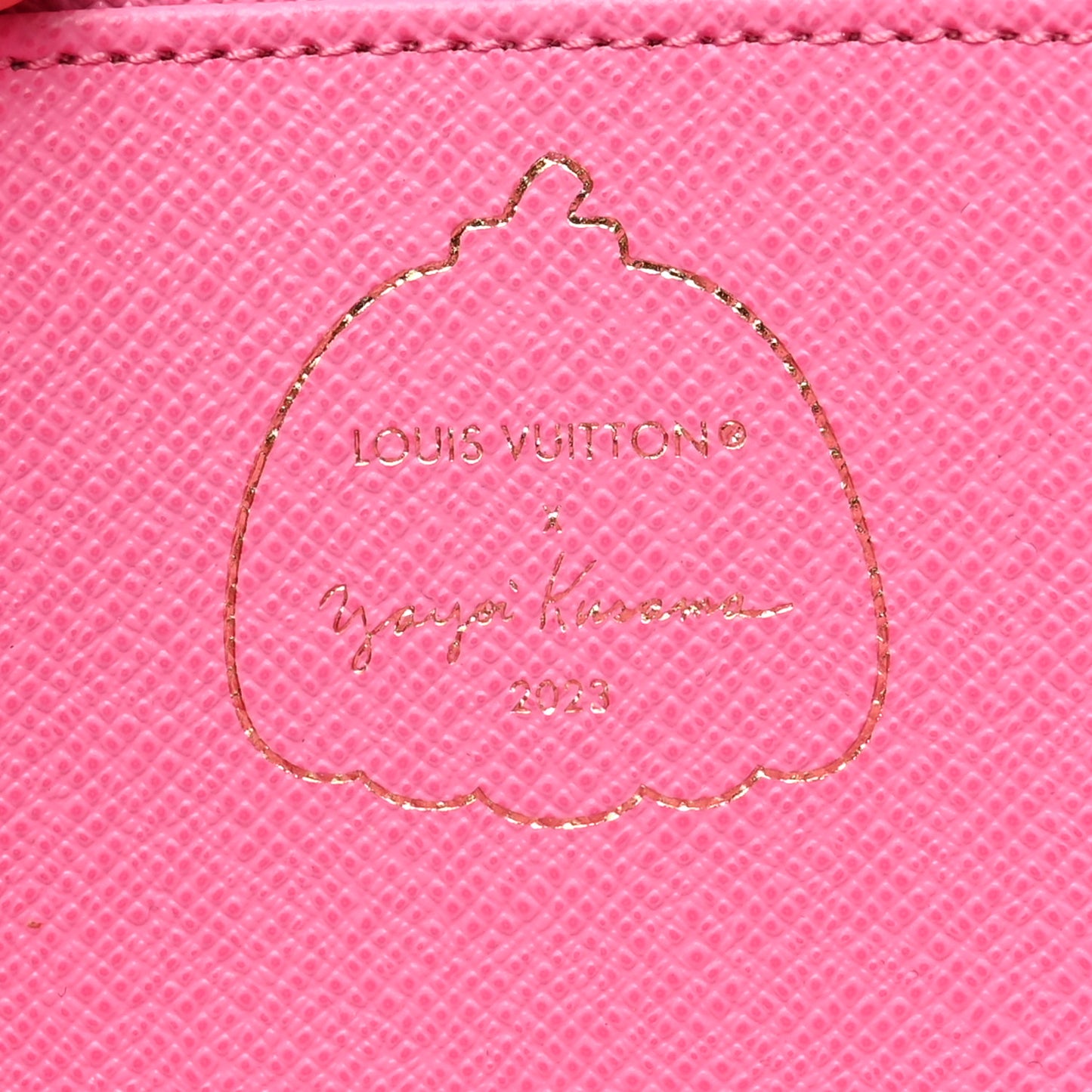 LV X YK Monogram Kusama Pumpkin Sarah Wallet