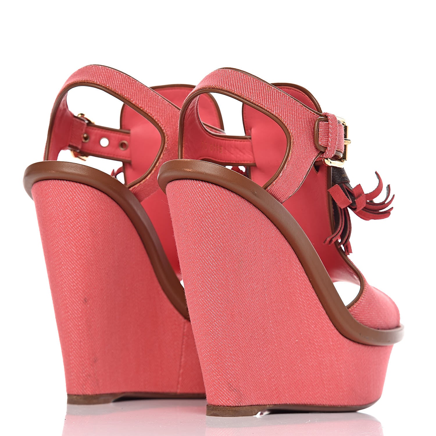 Louis Vuitton Canvas Destination Wedges 39 Coraile 4 of 19