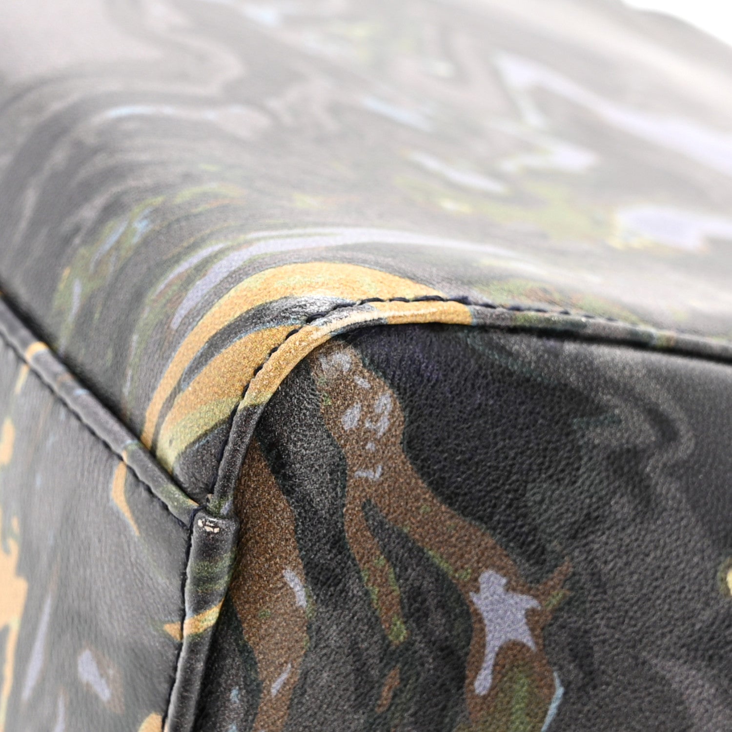 Fendi Nappa Marble Mini Peekaboo Iconic Satchel Blue Multicolor 10 of 11