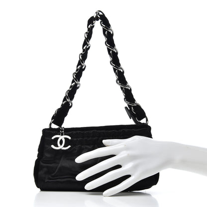 Chanel Velvet Satin Evening Bag Black 2 of 6