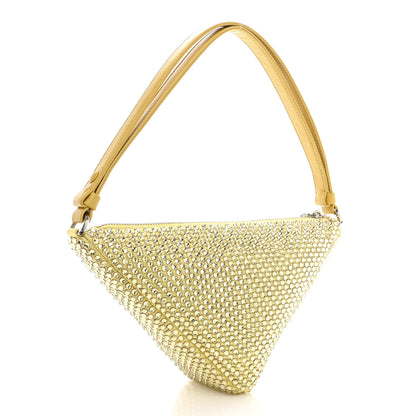Prada Satin Crystal Triangle Pouch Ananas 3 of 11