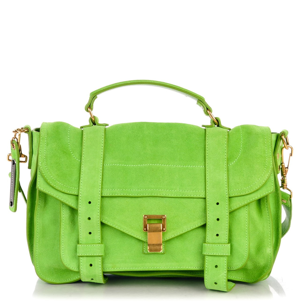 Proenza Schouler Suede PS1 Medium Satchel Tropical Green 1 of 8