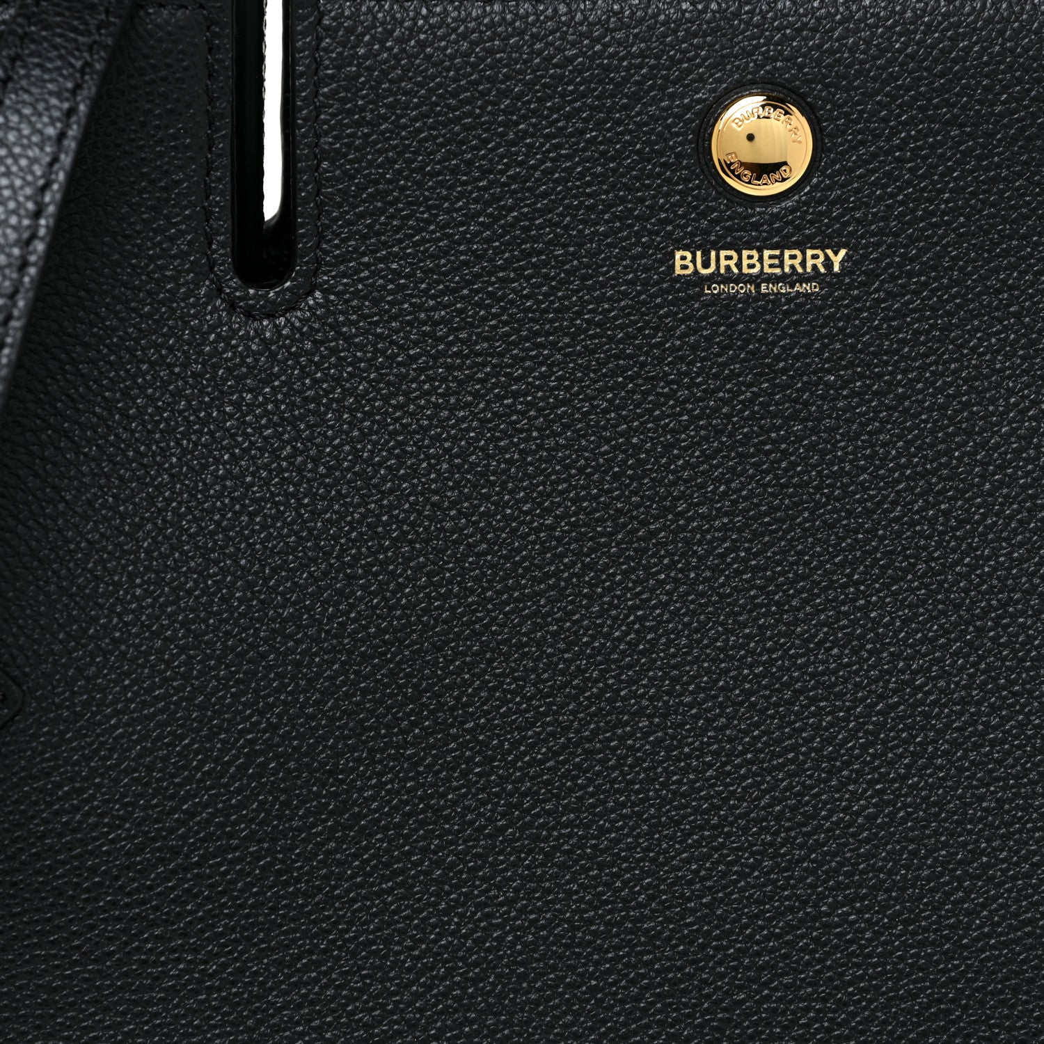 Burberry Grainy Calfskin Medium Title Bag Black 8 of 10