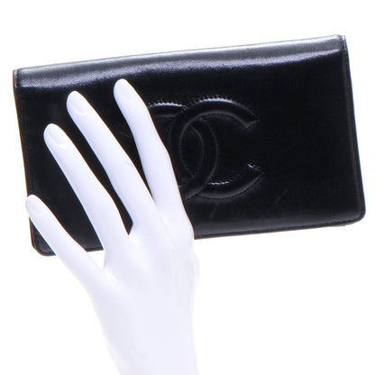 Chanel Lambskin CC Yen Wallet Black 2 of 8