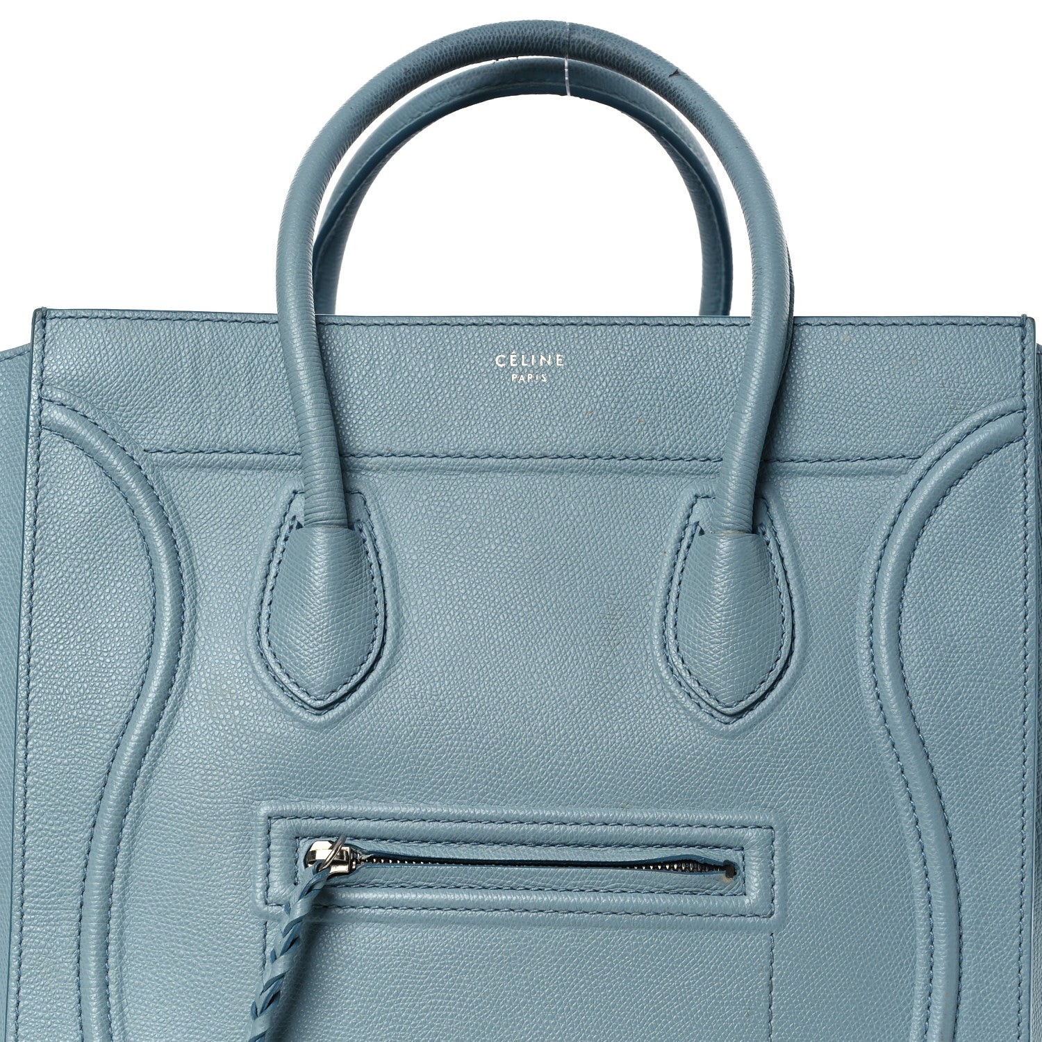 Celine Supple Calfskin Medium Phantom Luggage Slate Blue 9 of 17