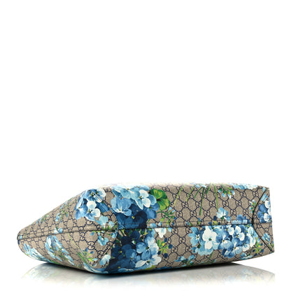 Gucci GG Supreme Monogram Blooms Medium Reversible Tote Beige Blue Navy 4 of 14