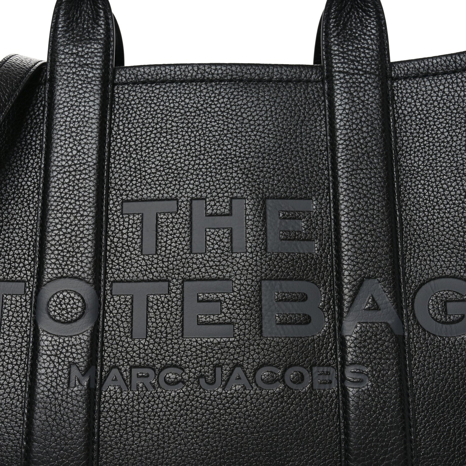 Marc Jacobs Grained Calfskin Medium The Tote Bag Black 7 of 9