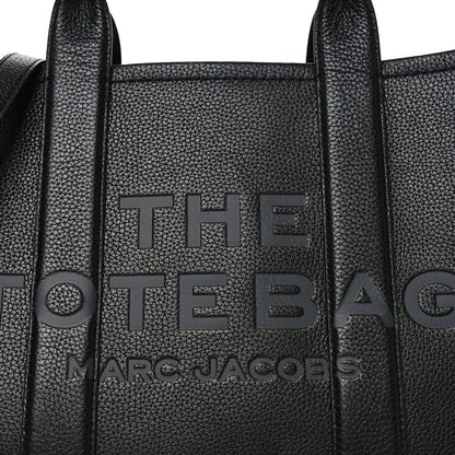 Marc Jacobs Grained Calfskin Medium The Tote Bag Black 7 of 9