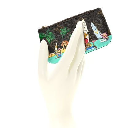 Louis Vuitton Monogram 2023 Christmas Animation Sailing Vivienne Key Pouch Dragonfruit Pink 2 of 7