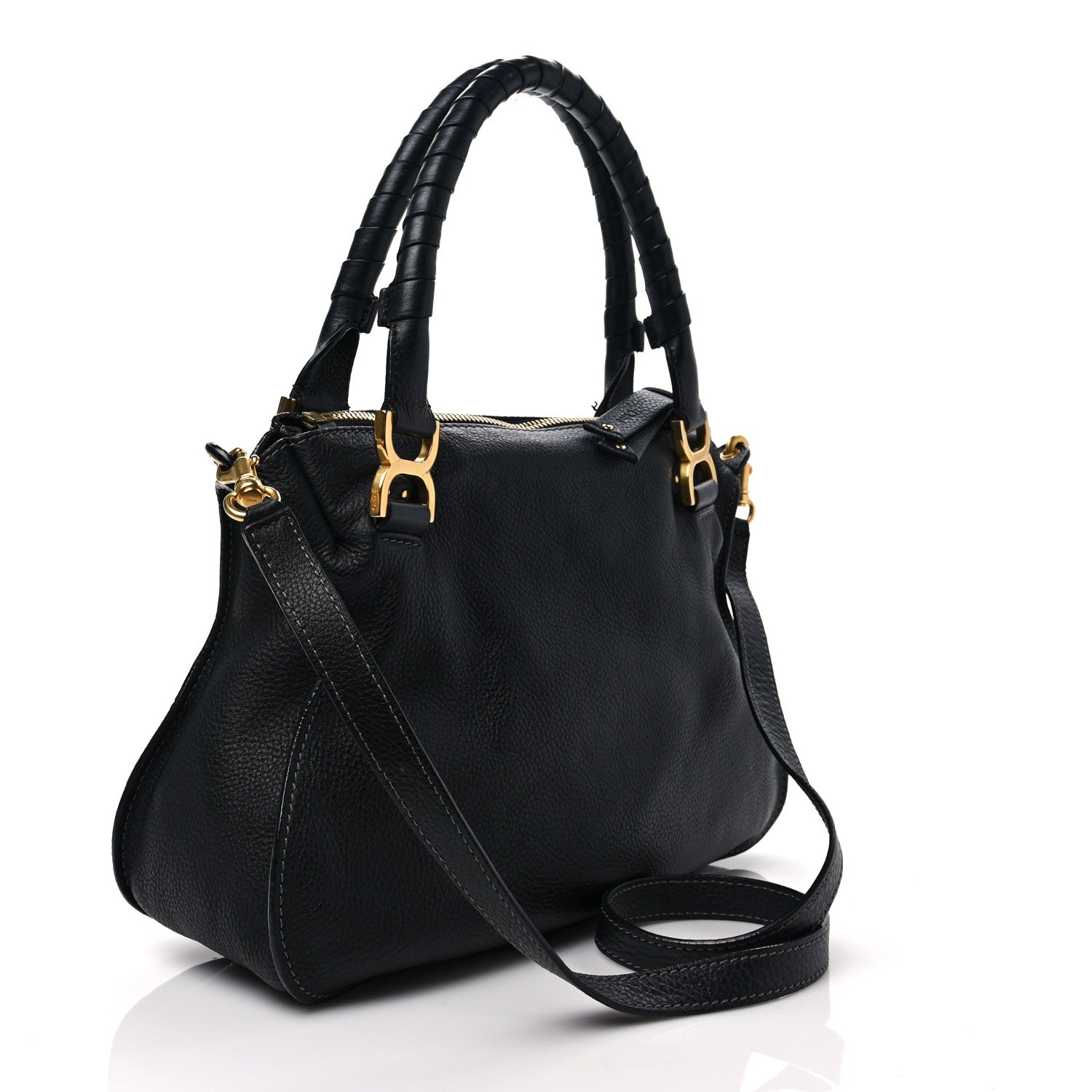 Chloe Calfskin Medium Marcie Satchel Black 3 of 7