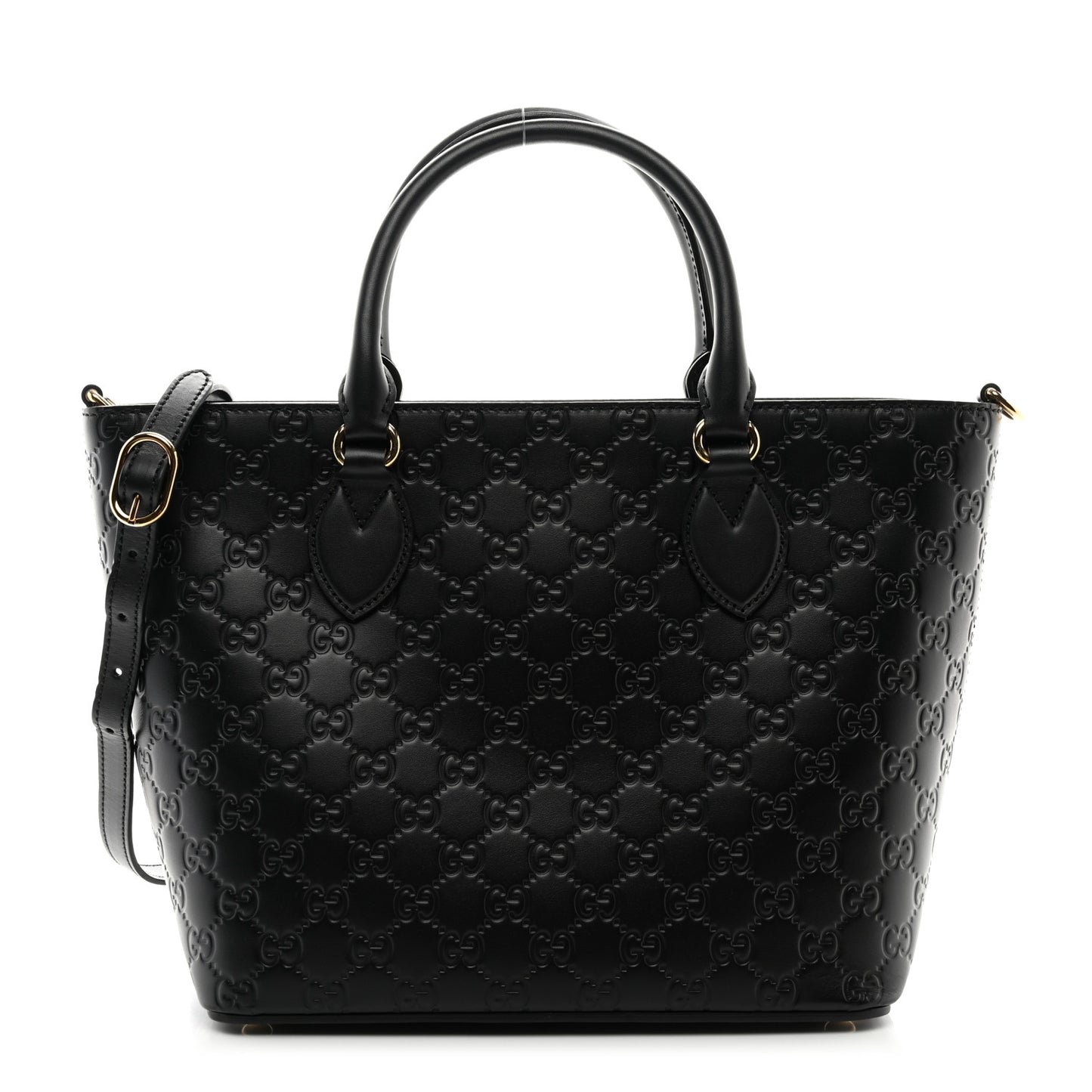 Guccissima Small Zippered Bucket Tote Black