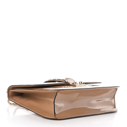 Valentino Garavani Patent Medium Glam Lock Rockstud Flap Poudre 4 of 17