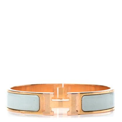 Hermes Enamel Narrow Clic Clac H Bracelet PM Vert Argile 1 of 4