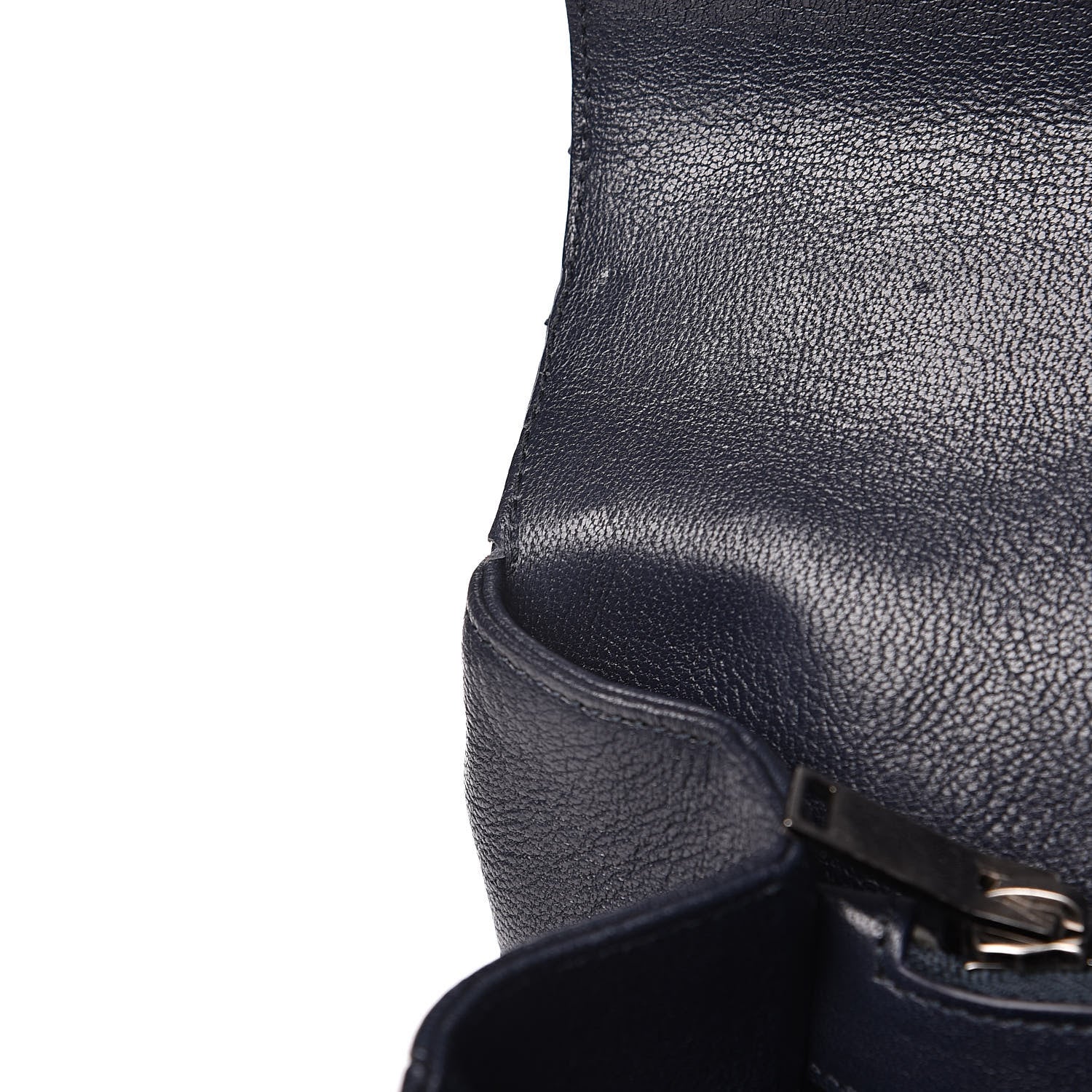 Saint Laurent Sheepskin Matelasse Chevron Monogram Large College Satchel Navy Blue 18 of 19