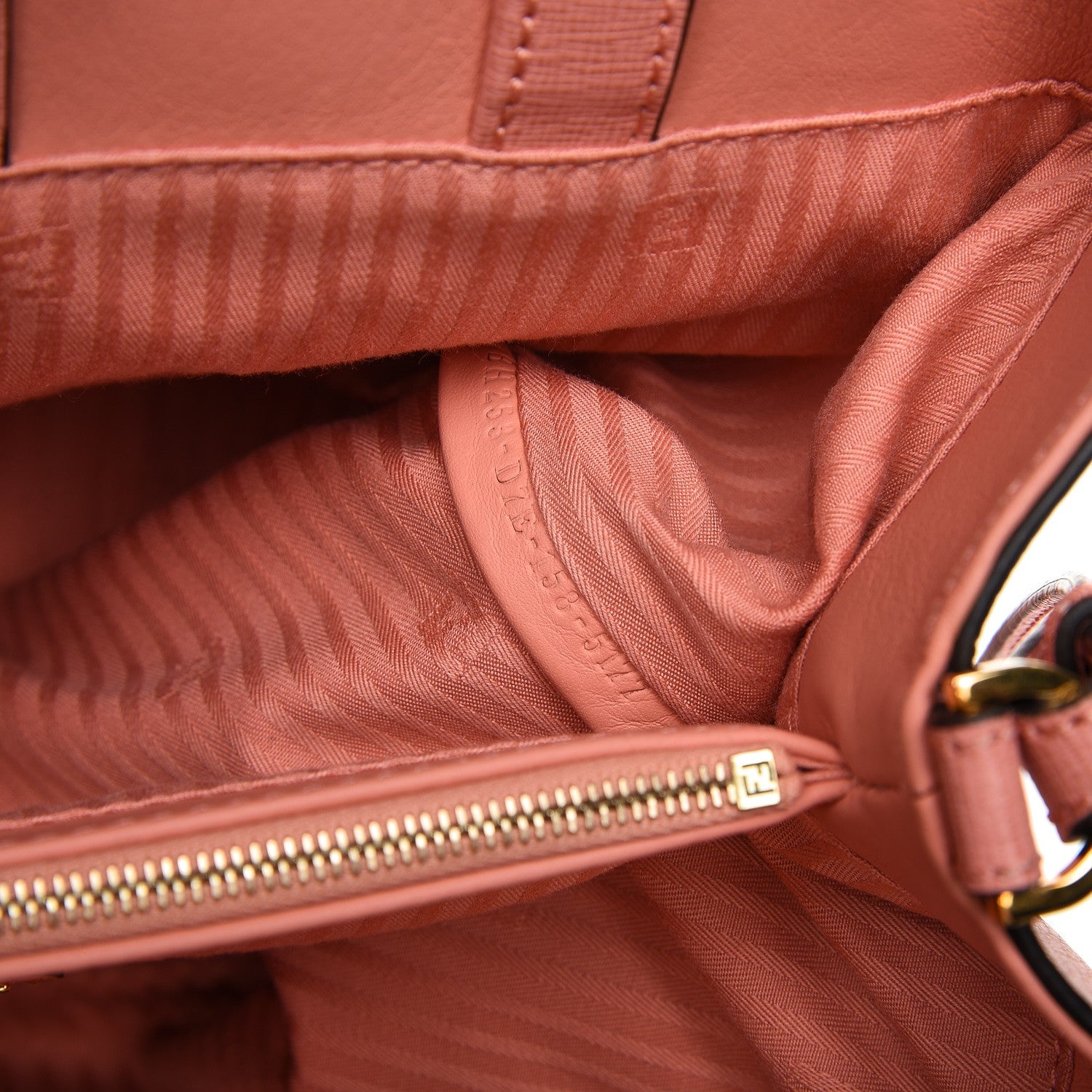Fendi Vitello Elite Petite 2Jours Tote Pesca 8 of 8