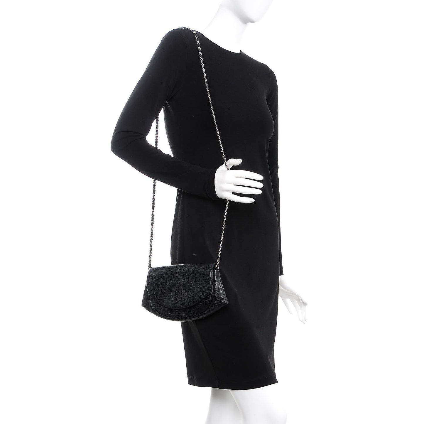 Caviar Half Moon Wallet On Chain WOC Black