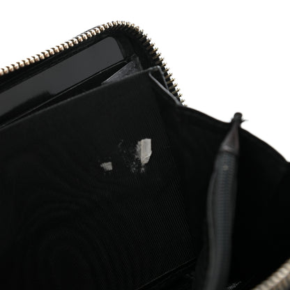 Saint Laurent Textured Patent Monogram Belle De Jour Zip Around Wallet Black 6 of 9