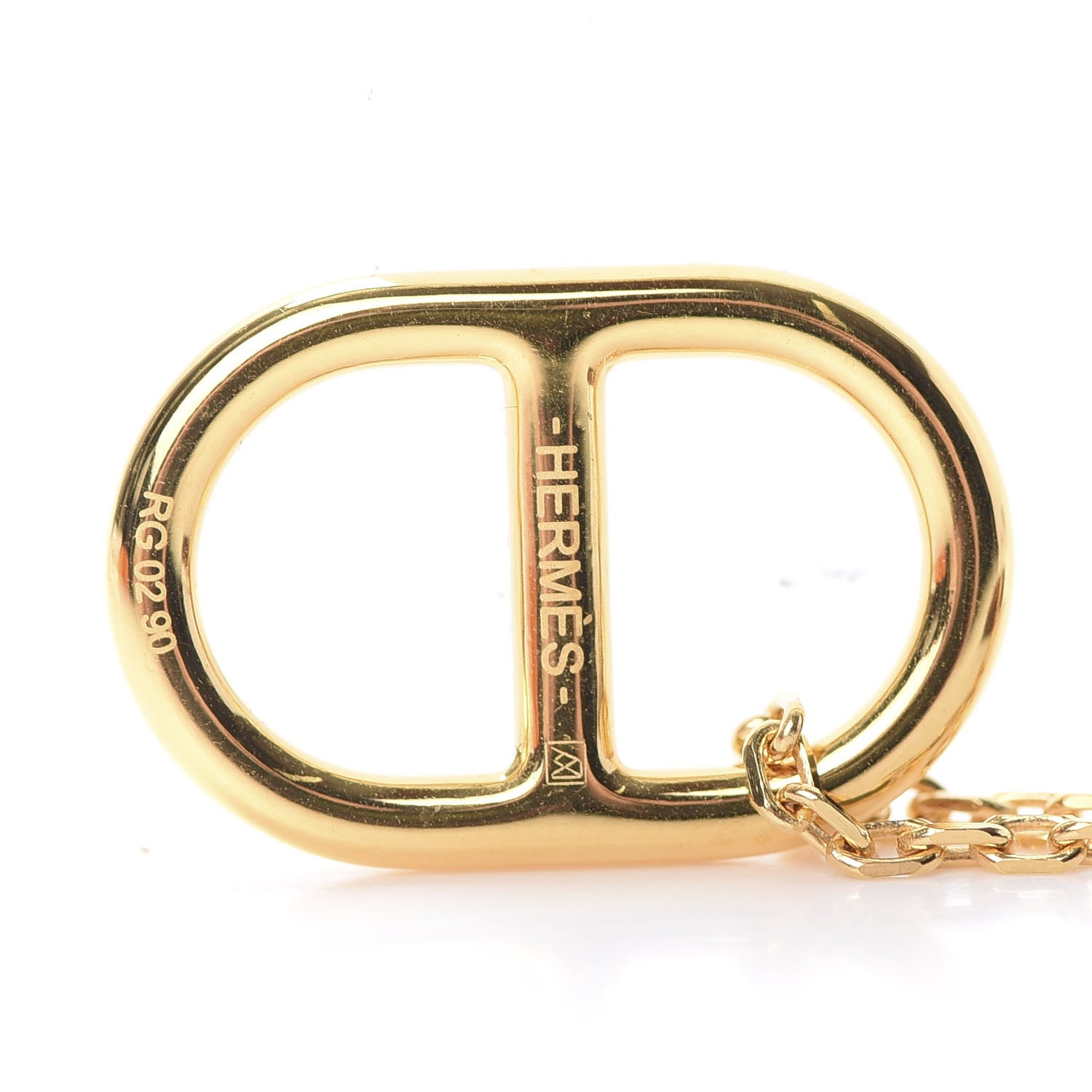 Hermes Swift O'Maillon Pendant Necklace Gold 4 of 6
