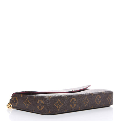 Louis Vuitton Monogram Pochette Felicie Chain Wallet Fuchsia 4 of 18
