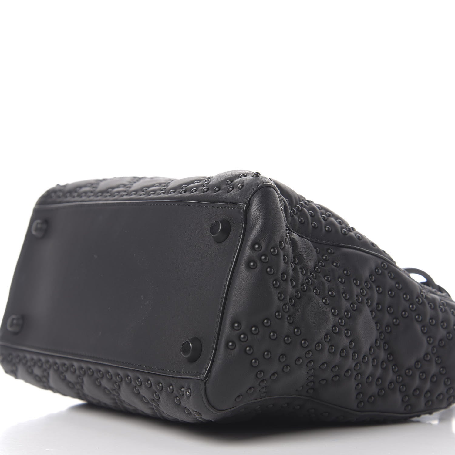 Christian Dior UItra Matte Calfskin Cannage Studded Medium Supple Lady Dior Black 5 of 9