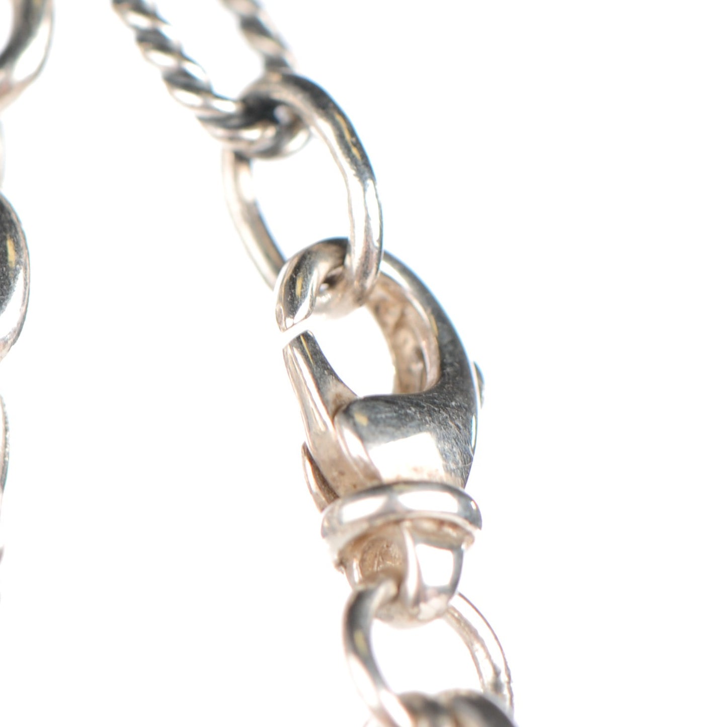 Sterling Silver 14mm Pearl Figaro Chain Necklace