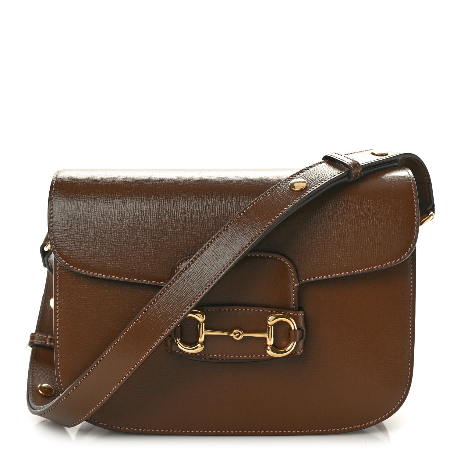 Gucci Azalea Calfskin Horsebit 1955 Shoulder Bag Brown Sugar 1 of 9