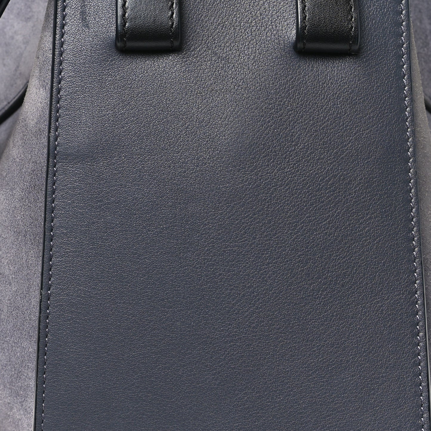 Calfskin Suede Medium Hammock Shoulder Bag Grey Black