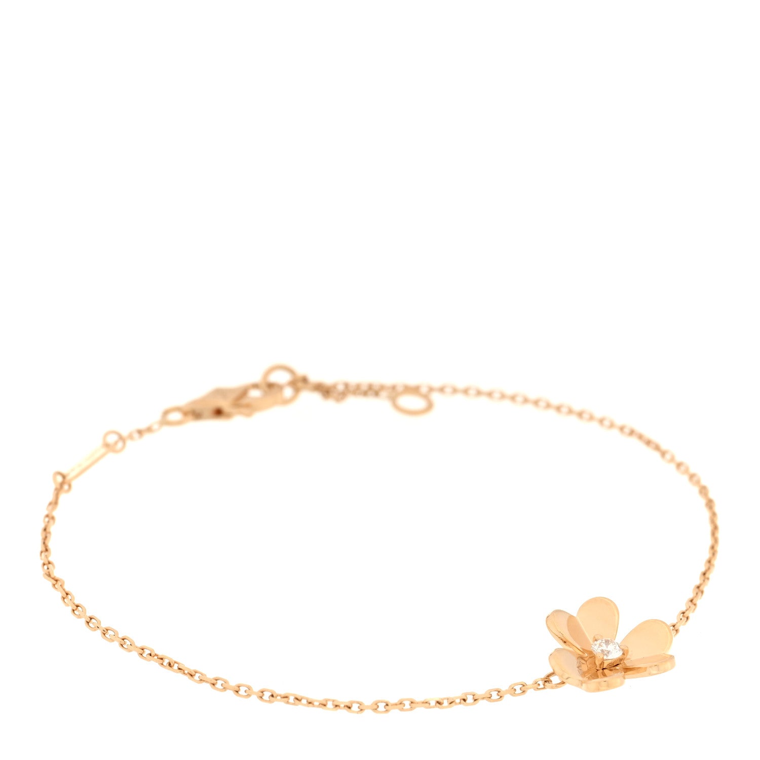 Van Cleef & Arpels 18K Yellow Gold Diamond Mini Frivole Bracelet 1 of 3
