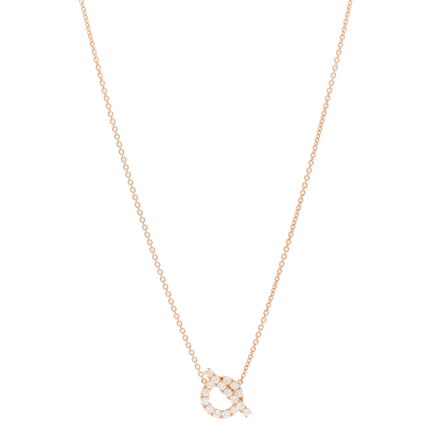 18K Rose Gold Diamond Finesse Pendant Necklace